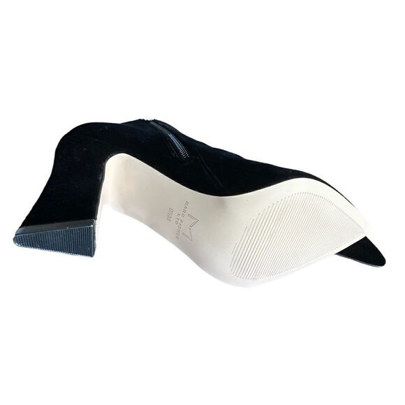 NIB -Marc Fisher Black Mayae Pointed Toe Sculpted 4.5” Heel Bootie - Size 9.5 - Picture 4 of 8